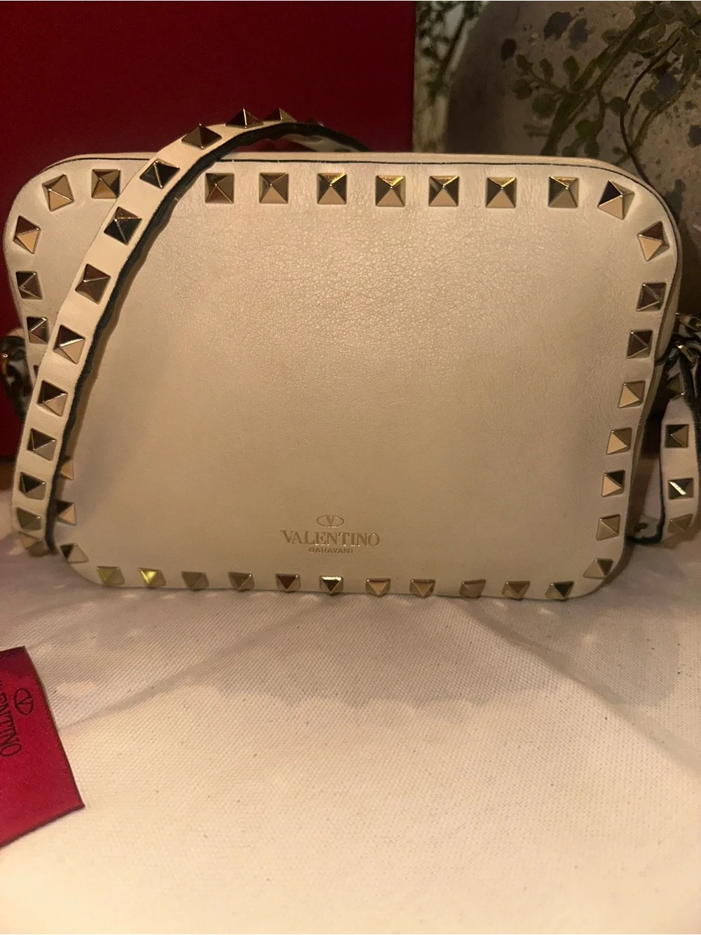 Valentino cream leather